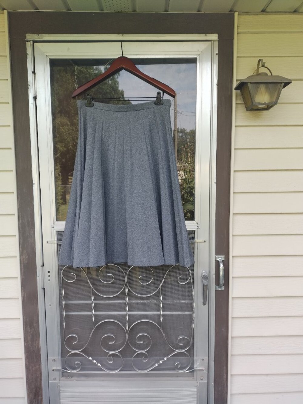 Vintage pleated grey skirt -- Donovan-Galvani of Dallas